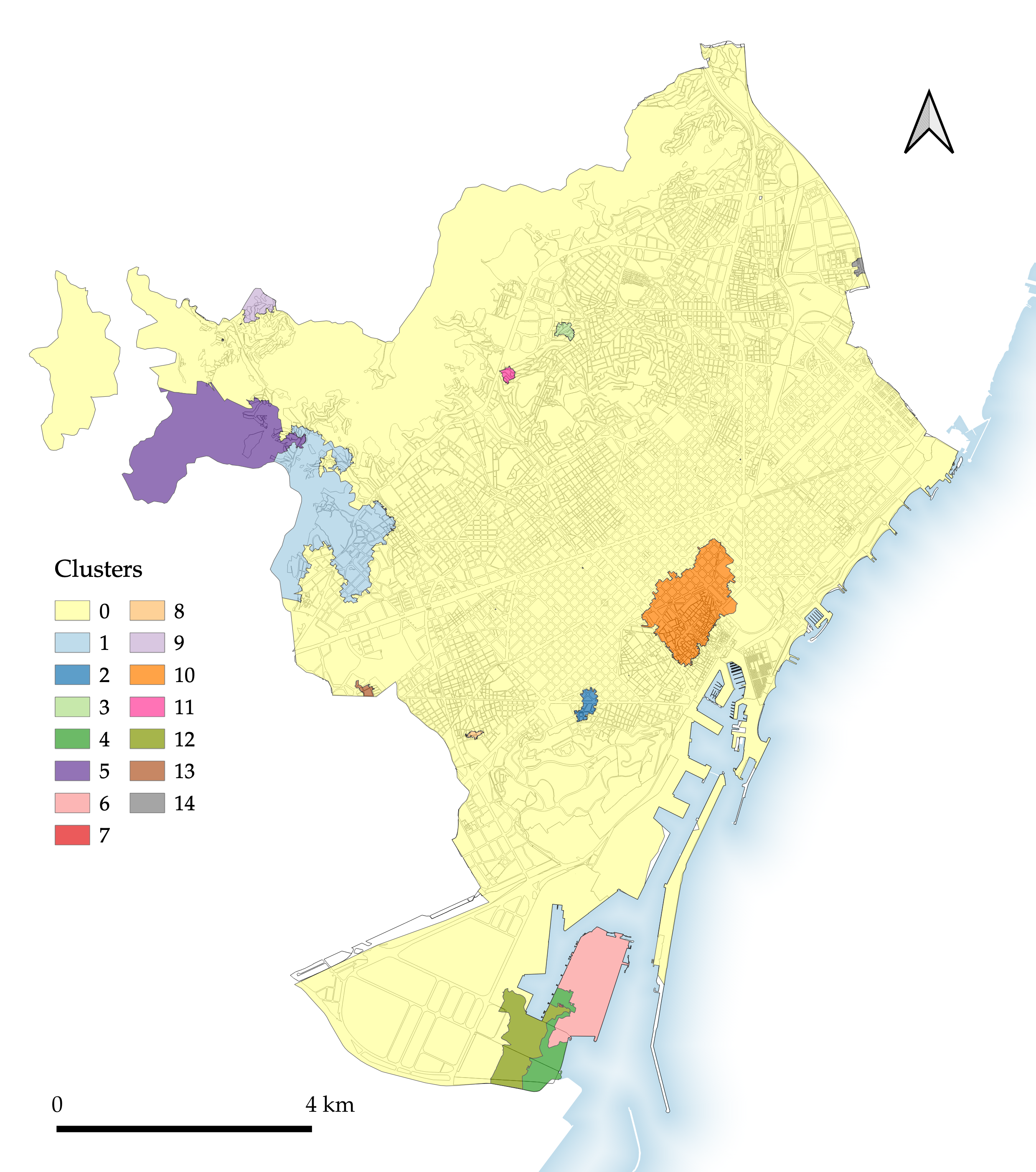 Segmentation 7: Spatially constrained clustering on morphological tessellation cells.